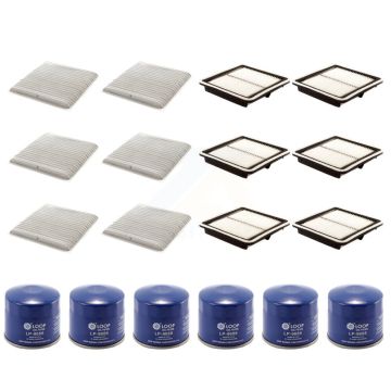 6x Air + 6x Cabin + 6x Engine Oil Filter (18 Total) Kit For Subaru Outback B9 Tribeca KFM-103573