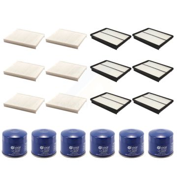6x Air + 6x Cabin + 6x Engine Oil Filter (18 Total) Kit For 2014-2015 Kia Sorento 2.4L KFM-103581