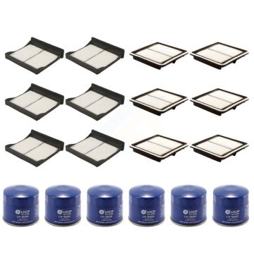 6x Air + 6x Cabin + 6x Engine Oil Filter (18 Total) Kit For Subaru WRX Forester KFM-103584