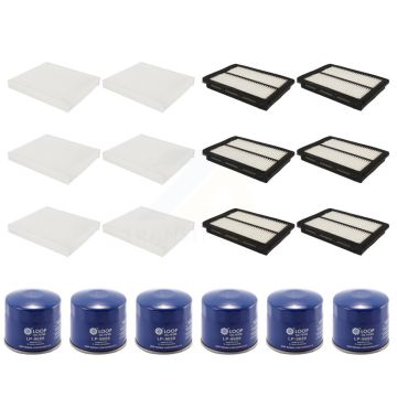 6x Air + 6x Cabin + 6x Engine Oil Filter (18 Total) Kit For Hyundai Sonata KFM-103586