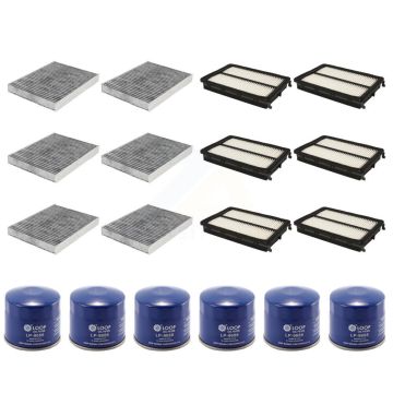 6x Air + 6x Cabin + 6x Engine Oil Filter (18 Total) Kit For Kia Sorento KFM-103587