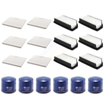 6x Air + 6x Cabin + 6x Engine Oil Filter (18 Total) Kit For Kia Forte5 Forte Koup 1.6L KFM-103591