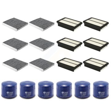 6x Air + 6x Cabin + 6x Engine Oil Filter (18 Total) Kit For 2018-2021 Hyundai Kona KFM-103600