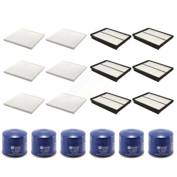 6x Air + 6x Cabin + 6x Engine Oil Filter (18 Total) Kit For 13-16 Hyundai Santa Fe Sport KFM-103601