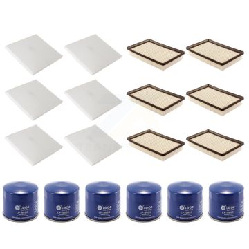 6x Air + 6x Cabin + 6x Engine Oil Filter (18 Total) Kit For Kia Spectra Spectra5 KFM-103611