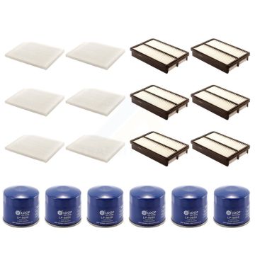 6x Air + 6x Cabin + 6x Engine Oil Filter (18 Total) Kit For Hyundai Tucson KFM-103618