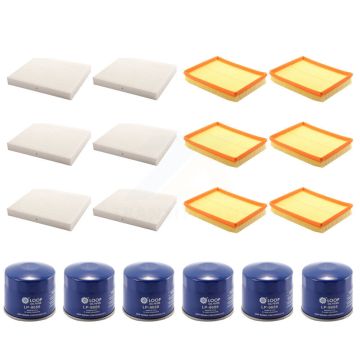 6x Air + 6x Cabin + 6x Engine Oil Filter (18 Total) Kit For Kia Optima Magentis KFM-103619