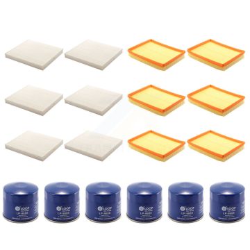 6x Air + 6x Cabin + 6x Engine Oil Filter (18 Total) Kit For Kia Optima Magentis KFM-103620