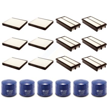 6x Air + 6x Cabin + 6x Engine Oil Filter (18 Total) Kit For 2006 Kia Sedona KFM-103623