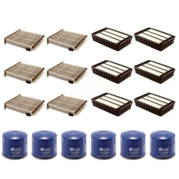 6x Air + 6x Cabin + 6x Engine Oil Filter (18 Total) Kit For Mitsubishi Outlander Lancer KFM-103628