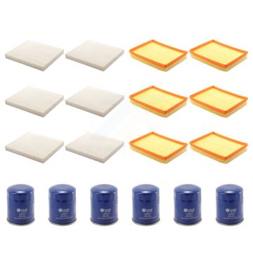 6x Air + 6x Cabin + 6x Engine Oil Filter (18 Total) Kit For 2009 Kia Optima Magentis 2.7L KFM-103630