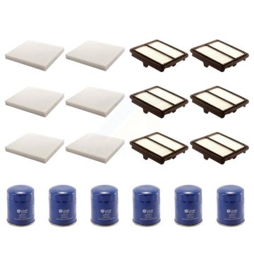 6x Air + 6x Cabin + 6x Engine Oil Filter (18 Total) Kit For Honda Civic Acura ILX 1.5L KFM-103645