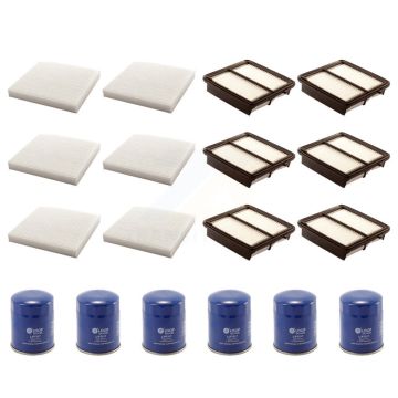 6x Air + 6x Cabin + 6x Engine Oil Filter (18 Total) Kit For Honda Fit KFM-103653