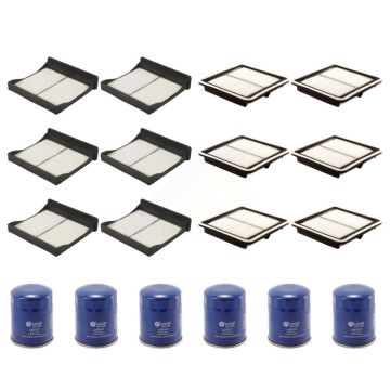 6x Air + 6x Cabin + 6x Engine Oil Filter (18 Total) Kit For Subaru Forester Impreza XV KFM-103656
