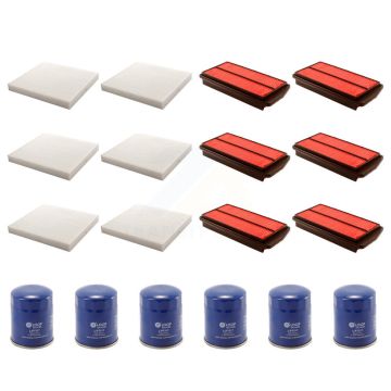 6x Air + 6x Cabin + 6x Engine Oil Filter (18 Total) Kit For 2007-2012 Acura RDX KFM-103657