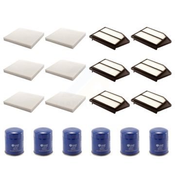 6x Air + 6x Cabin + 6x Engine Oil Filter (18 Total) Kit For Honda Accord Acura TLX 2.4L KFM-103667