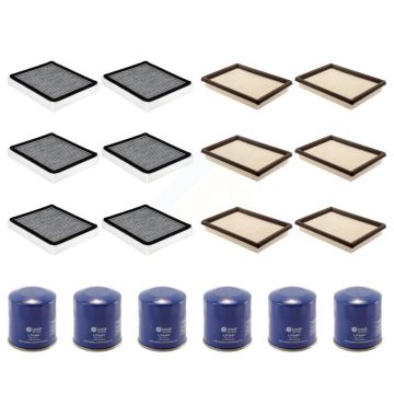 6x Air + 6x Cabin + 6x Engine Oil Filter (18 Total) Kit For INFINITI Q50 Q60 QX70 KFM-103675