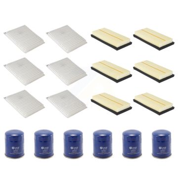 6x Air + 6x Cabin + 6x Engine Oil Filter (18 Total) Kit For Mitsubishi Mirage G4 KFM-103676