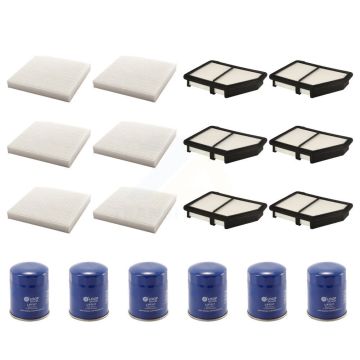 6x Air + 6x Cabin + 6x Engine Oil Filter (18 Total) Kit For Honda Civic HR-V KFM-103686