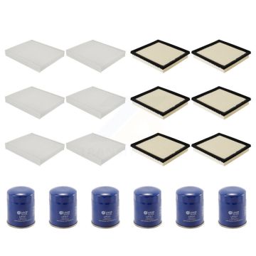 6x Air + 6x Cabin + 6x Engine Oil Filter (18 Total) Kit For Subaru Crosstrek Impreza KFM-103692