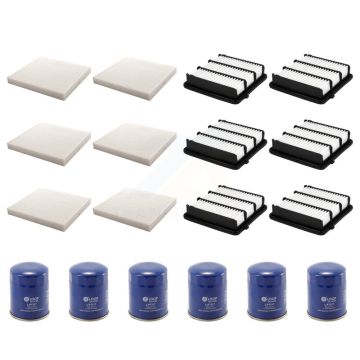 6x Air + 6x Cabin + 6x Engine Oil Filter (18 Total) Kit For Honda Accord KFM-103695