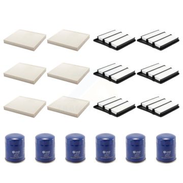 6x Air + 6x Cabin + 6x Engine Oil Filter (18 Total) Kit For Nissan NV2500 NV3500 TITAN XD KFM-103705