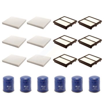 6x Air + 6x Cabin + 6x Engine Oil Filter (18 Total) Kit For 2006-2011 Honda Civic 1.3L KFM-103721