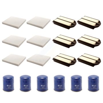 6x Air + 6x Cabin + 6x Engine Oil Filter (18 Total) Kit For 2007-2009 Honda CR-V KFM-103727