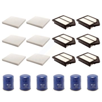 6x Air + 6x Cabin + 6x Engine Oil Filter (18 Total) Kit For 2010-2011 Honda CR-V KFM-103731