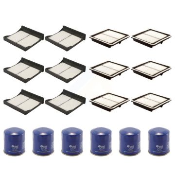 6x Air + 6x Cabin + 6x Engine Oil Filter (18 Total) Kit For Subaru Impreza Forester WRX KFM-103752