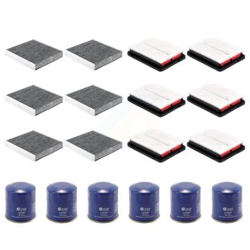 6x Air + 6x Cabin + 6x Engine Oil Filter (18 Total) Kit For Nissan Kicks Versa 1.6L KFM-103755