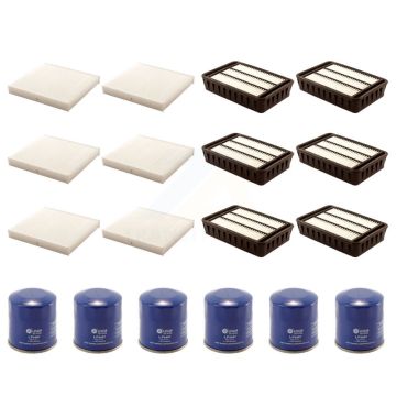 6x Air + 6x Cabin + 6x Engine Oil Filter (18 Total) Kit For 10 Mitsubishi Outlander 3.0L KFM-103767