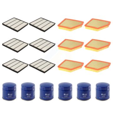 6x Air + 6x Cabin + 6x Engine Oil Filter (18 Total) Kit For 10-15 Chevrolet Camaro 6.2L KFM-103777
