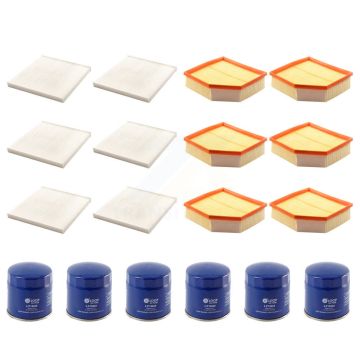 6x Air + 6x Cabin + 6x Engine Oil Filter (18 Total) Kit For 13-16 Dodge Dart 2.4L 2.0L KFM-103788