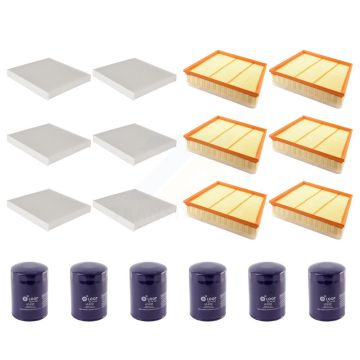 6x Air + 6x Cabin + 6x Engine Oil Filter (18 Total) Kit For GMC Chevrolet Sierra 2500 HD KFM-103794