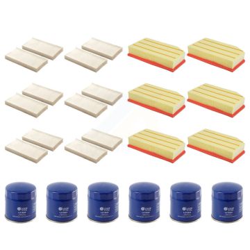 6x Air + 6x Cabin + 6x Engine Oil Filter (18 Total) Kit For 18 Jeep Wrangler 2.0L JK Body KFM-103804