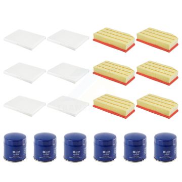 6x Air + 6x Cabin + 6x Engine Oil Filter (18 Total) Kit For Jeep Wrangler 2.0L KFM-103805