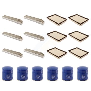 6x Air + 6x Cabin + 6x Engine Oil Filter (18 Total) Kit For Jeep Grand Cherokee 3.7L KFM-103815