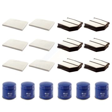 6x Air + 6x Cabin + 6x Engine Oil Filter (18 Total) Kit For Suzuki Grand Vitara 3.2L KFM-103817
