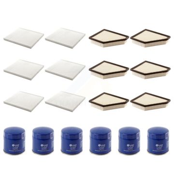 6x Air + 6x Cabin + 6x Engine Oil Filter (18 Total) Kit For 2010 Chevrolet Equinox 3.0L KFM-103819