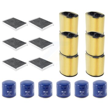 6x Air + 6x Cabin + 6x Engine Oil Filter (18 Total) Kit For Ford F-350 Super Duty F-250 KFM-103823