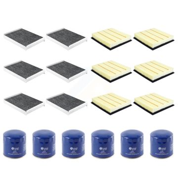 6x Air + 6x Cabin + 6x Engine Oil Filter (18 Total) Kit For Ford F-350 Super Duty F-250 KFM-103825