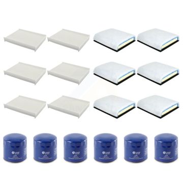 6x Air + 6x Cabin + 6x Engine Oil Filter (18 Total) Kit For Ford F-450 Super Duty F-550 KFM-103826
