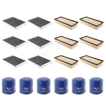 6x Air + 6x Cabin + 6x Engine Oil Filter (18 Total) Kit For Ford F-53 Motorhome Chassis KFM-103828