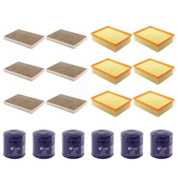 6x Air + 6x Cabin + 6x Engine Oil Filter (18 Total) Kit For Audi A4 Quattro 3.0L KFM-103836
