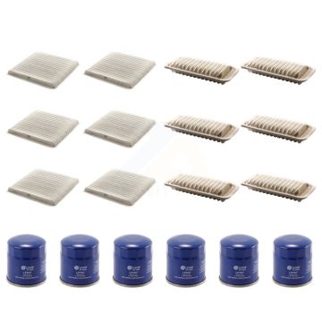 6x Air + 6x Cabin + 6x Engine Oil Filter (18 Total) Kit For Toyota Echo Scion xB xA 1.5L KFM-103851