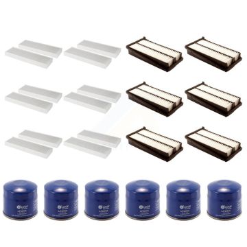 6x Air + 6x Cabin + 6x Engine Oil Filter (18 Total) Kit For Honda Accord Acura TL CL KFM-103860