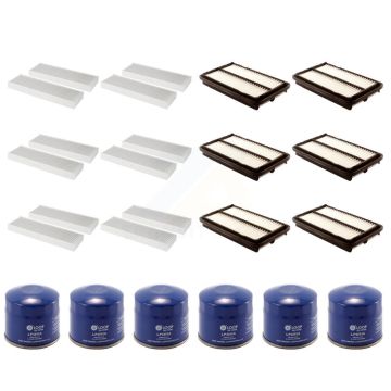 6x Air + 6x Cabin + 6x Engine Oil Filter (18 Total) Kit For 1998-2002 Honda Accord 2.3L KFM-103862