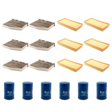 6x Air + 6x Cabin + 6x Engine Oil Filter (18 Total) Kit For Volkswagen Golf City Jetta KFM-103866