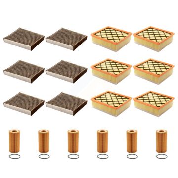 6x Air + 6x Cabin + 6x Engine Cartridge Oil Filter (18 Total) Kit For Volvo S40 C30 V50 KFM-103870